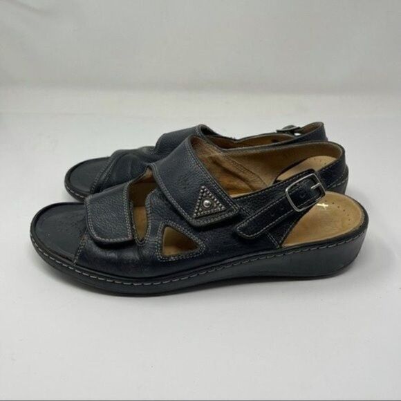 Fidelio Fabia Vienna Hallux womans casual sandals black leather Sz41 BoxK - Picture 4 of 8